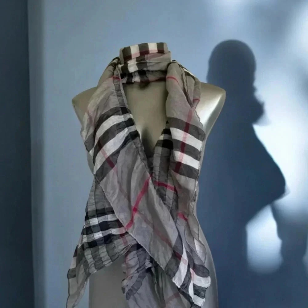 ✅Lightweight Plaid Scarf - Picture 6 of 15
